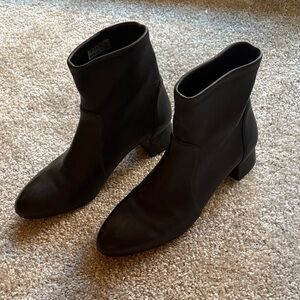 Stuart Weitzman Classic Black Ankle Booties